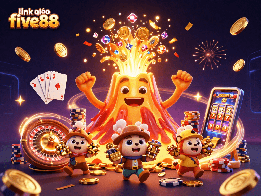 Win big with link vào five88 at this vibrant casino adventure featuring gold, gems, and excitement!
