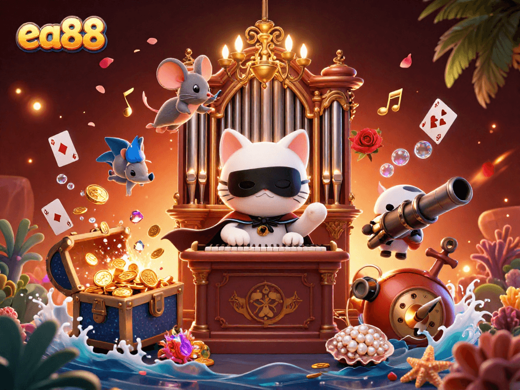 Experience exhilarating winnings at ea88 with a captivating scene filled with vibrant casino elements and characters.