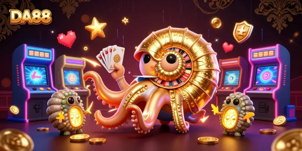 Engage in thrilling games at DA88 with dynamic characters and vibrant casino elements.
