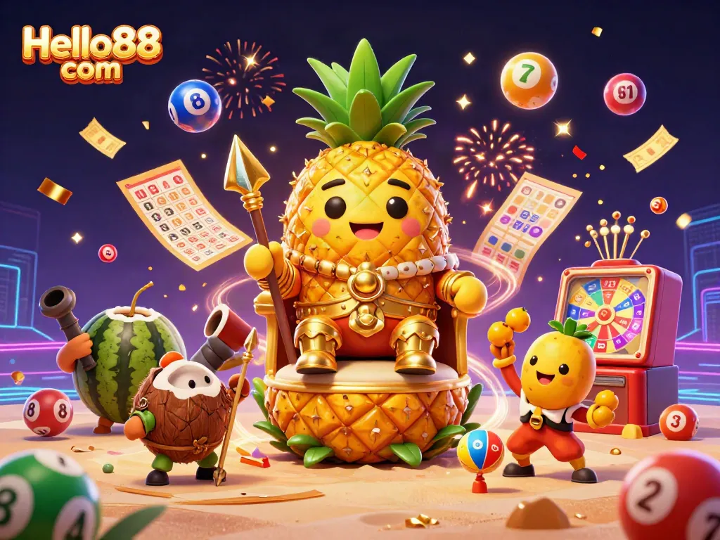 Engage with exciting gaming at Hello88 com with stunning illustrations of fun casino characters and vibrant game elements.