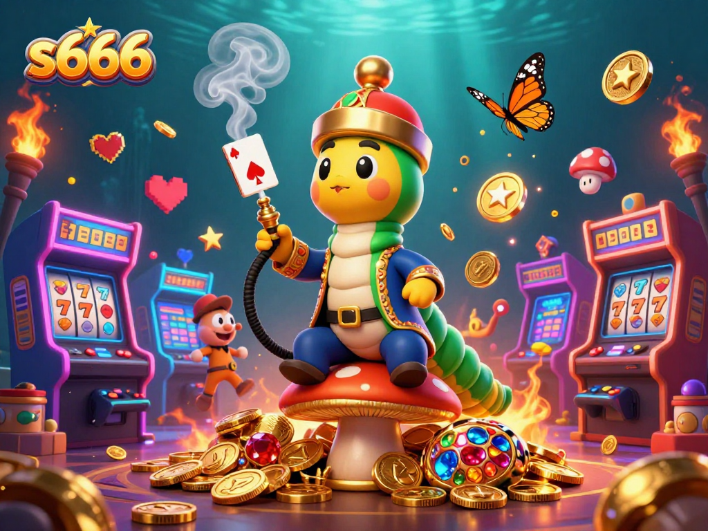 Experience exciting gameplay with s666 poker hands and vibrant casino elements in a stunning illustration.