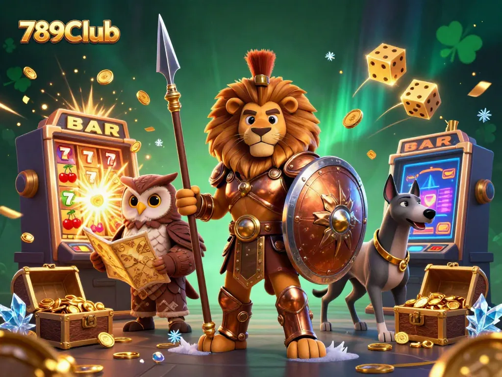 Experience thrilling wins at 789Club with vibrant 3D gaming elements and lively casino characters.
