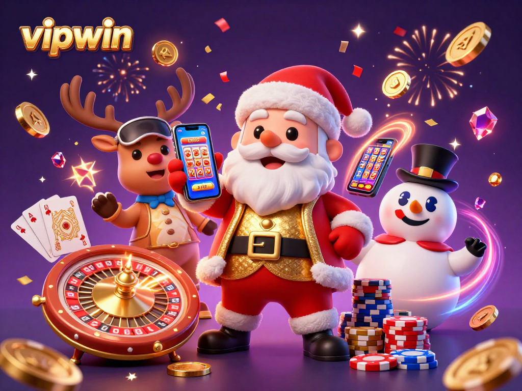 Play at vipwin and join the festive casino fun with Santa and friends.