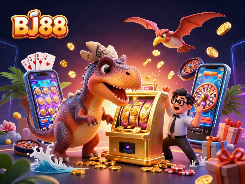 Experience thrilling wins at BJ88 Casino with dynamic characters and gaming elements in action.