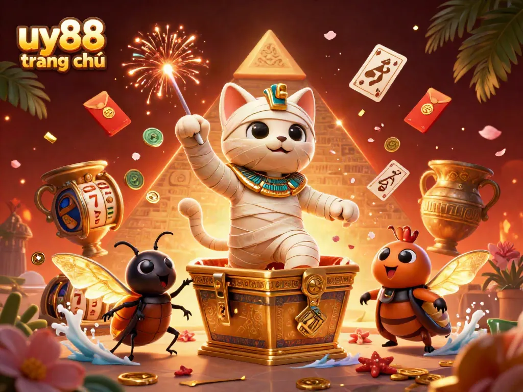Experience exciting gameplay at uy88 trang chủ with a vibrant casino scene featuring unique characters and elements.