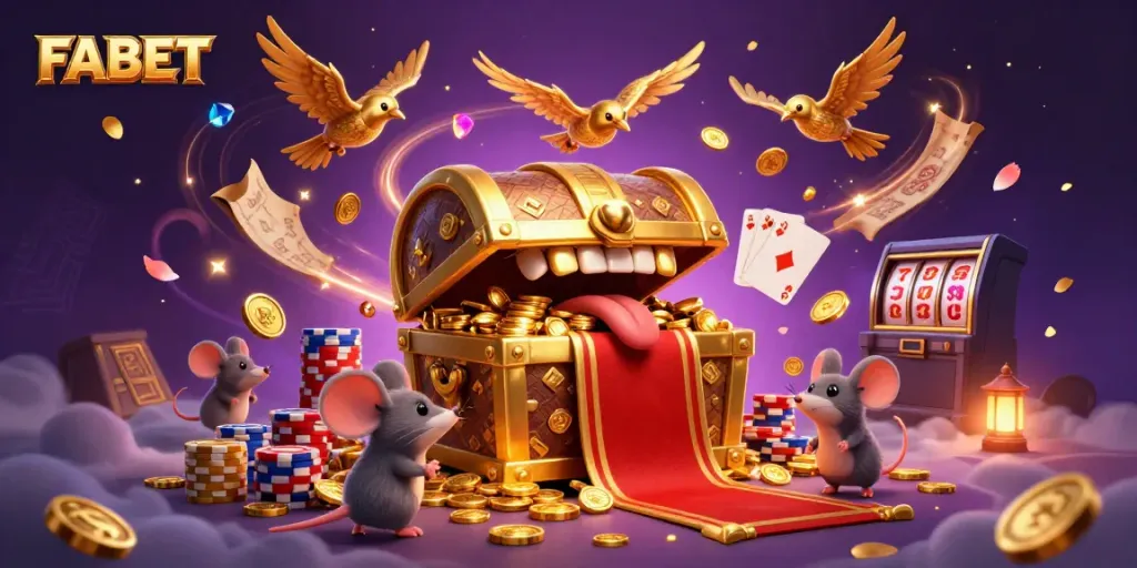 Experience the charm of FABET with vibrant casino elements and adventure in 3D fantasy.