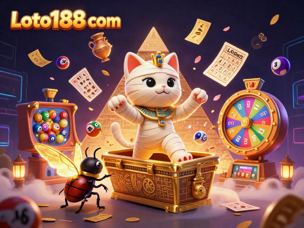 Experience the excitement of online gaming at Loto188 com with dynamic lottery scenes and mystical elements.